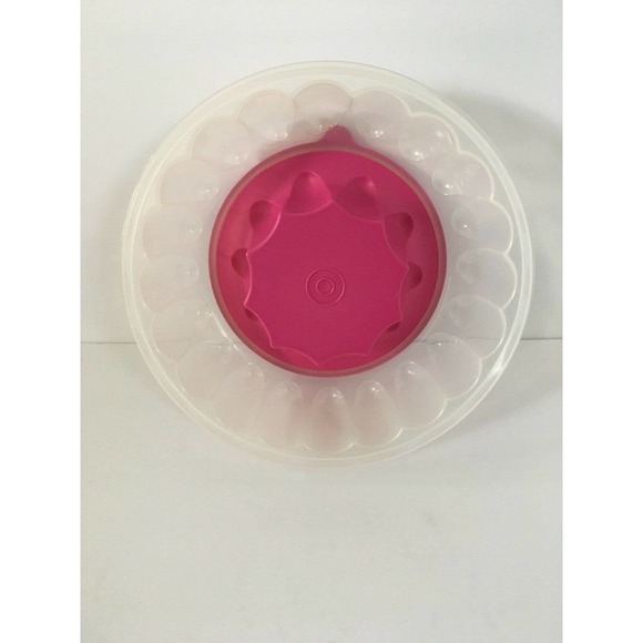 Tupperware Kitchen Tupperware 3 Piece Jello Gelatin Ring Mold Plastic Pink Inserts Seal21b5